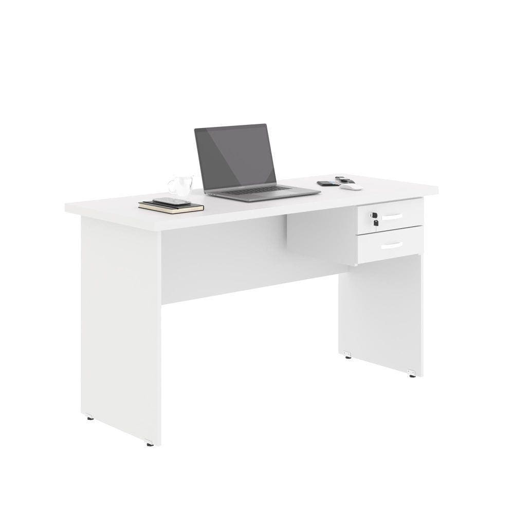 Escrivaninha Com Gavetas 1.20 Plate Branco