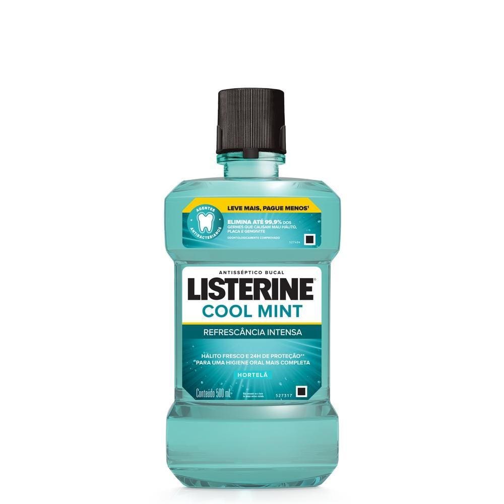 Antisséptico Bucal LISTERINE® Cool Mint Leve 500mL e Pague 350ml