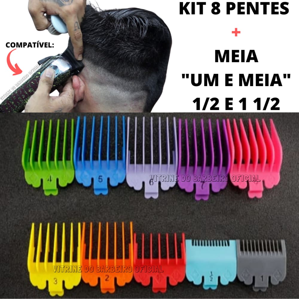 8 Pentes Com 2 De Disfarce Acabamento Meia E Um E Meia Kemei