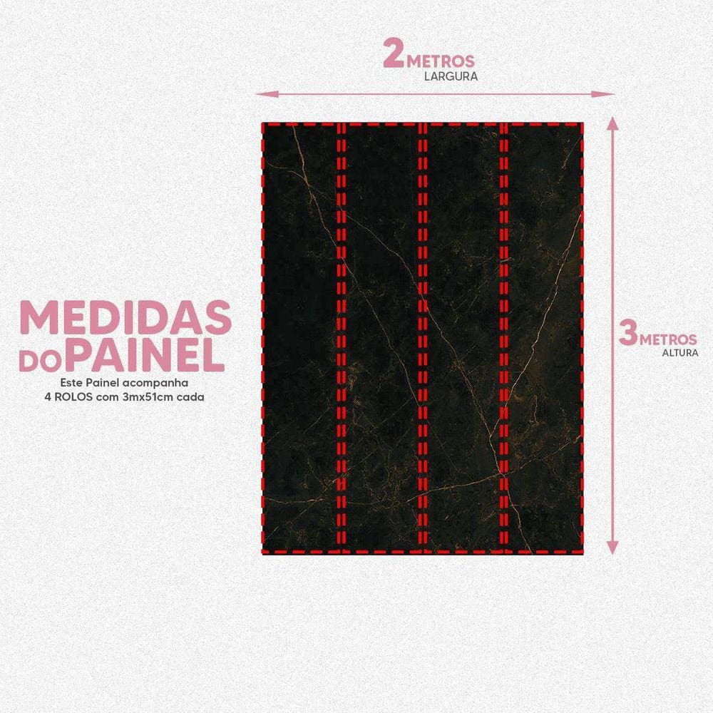 Papel De Parede Painel 3D Mármore Cinza Escuro Vinílico 2M