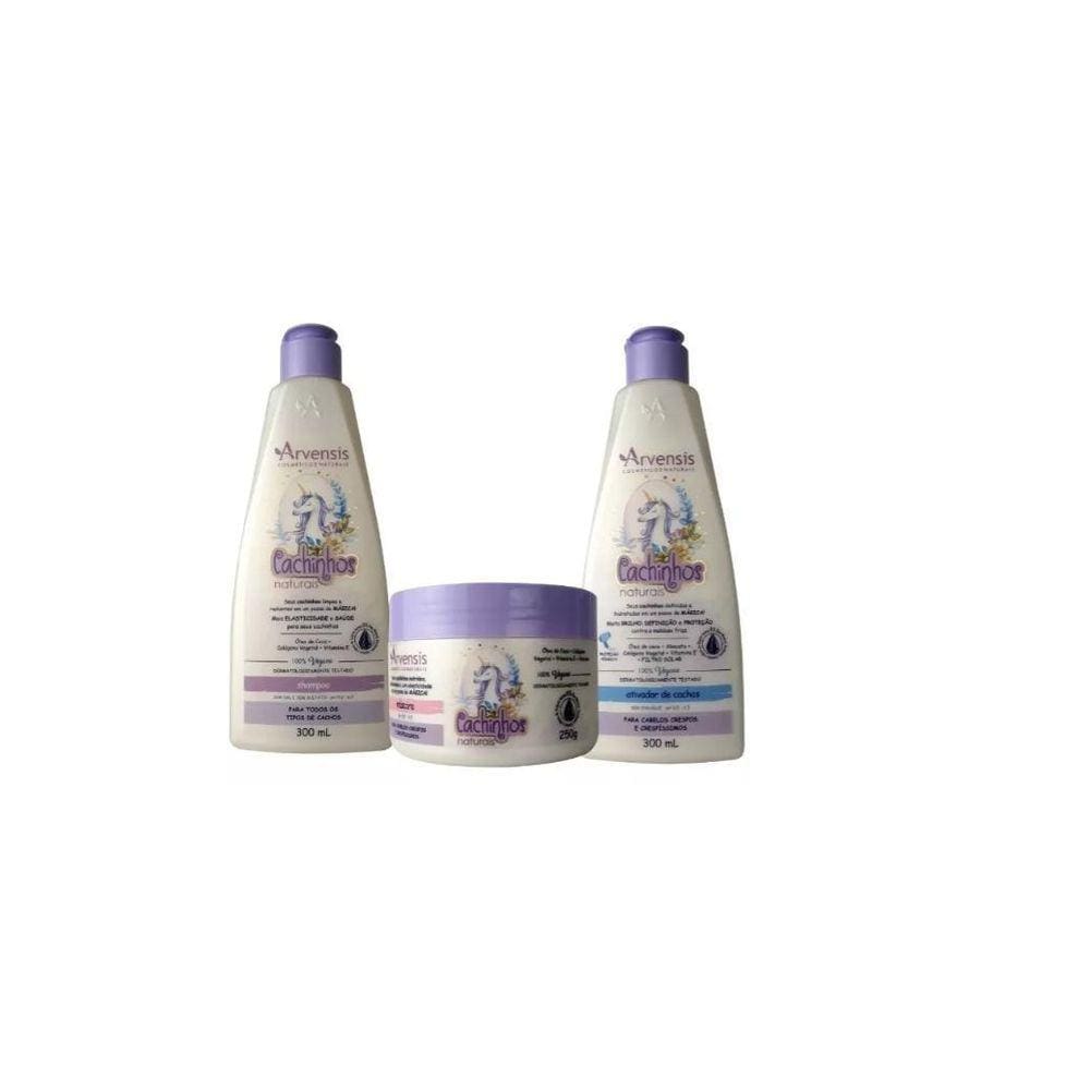 Kit Cachinhos Arvensis Shampoo + Mascara + Ativador Crespos