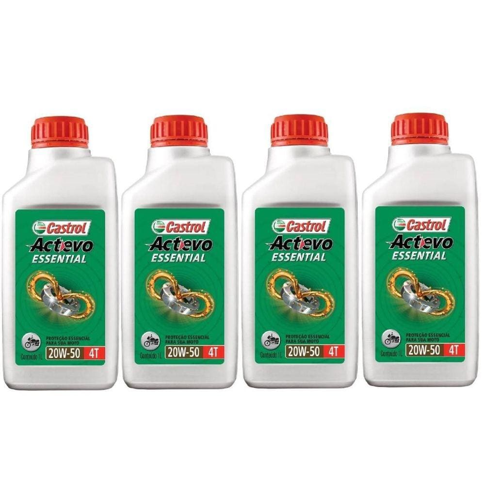 Óleo 4L Castrol 20W50 Moto 4T Mineral Api Sl Jaso Ma2