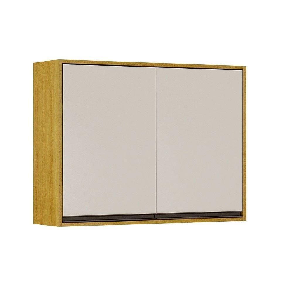 Armário Aéreo 2 Portas Eduarda Chf Móveis Cinamomo/off White