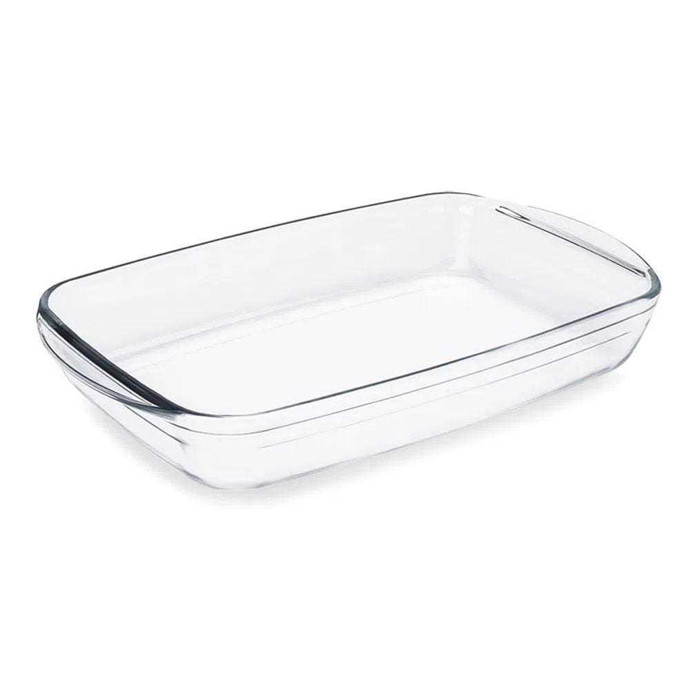 Assadeira Brinox De Vidro Retangular Cheff 2,6L