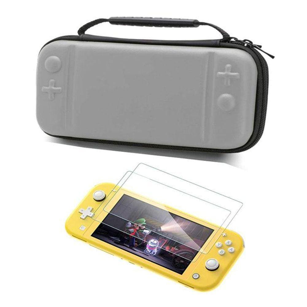 Case Nintendo Switch Lite Com Alça Mão+ 2 Películas De Vidro