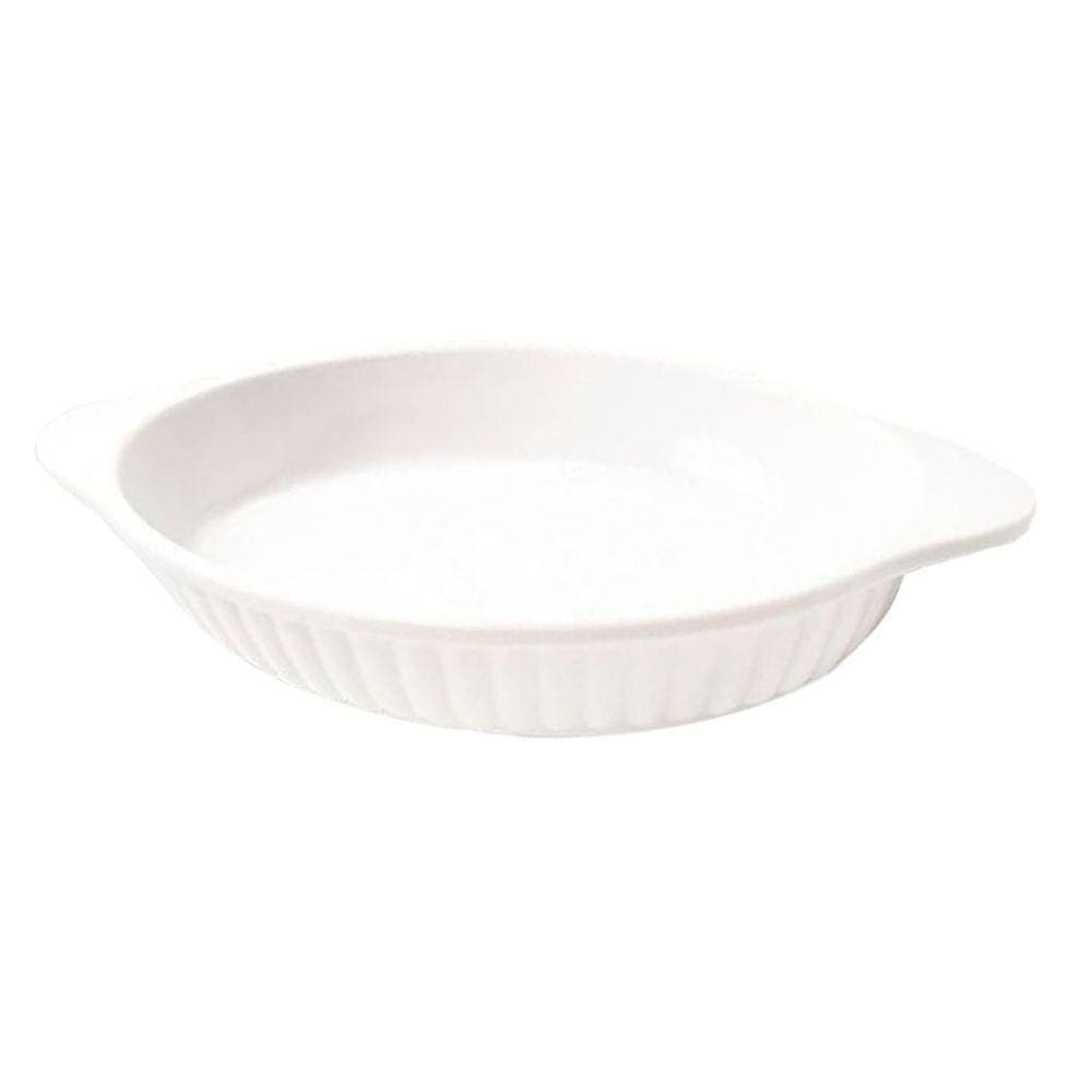 Travessa Melamina Oval Branca 1 Litro