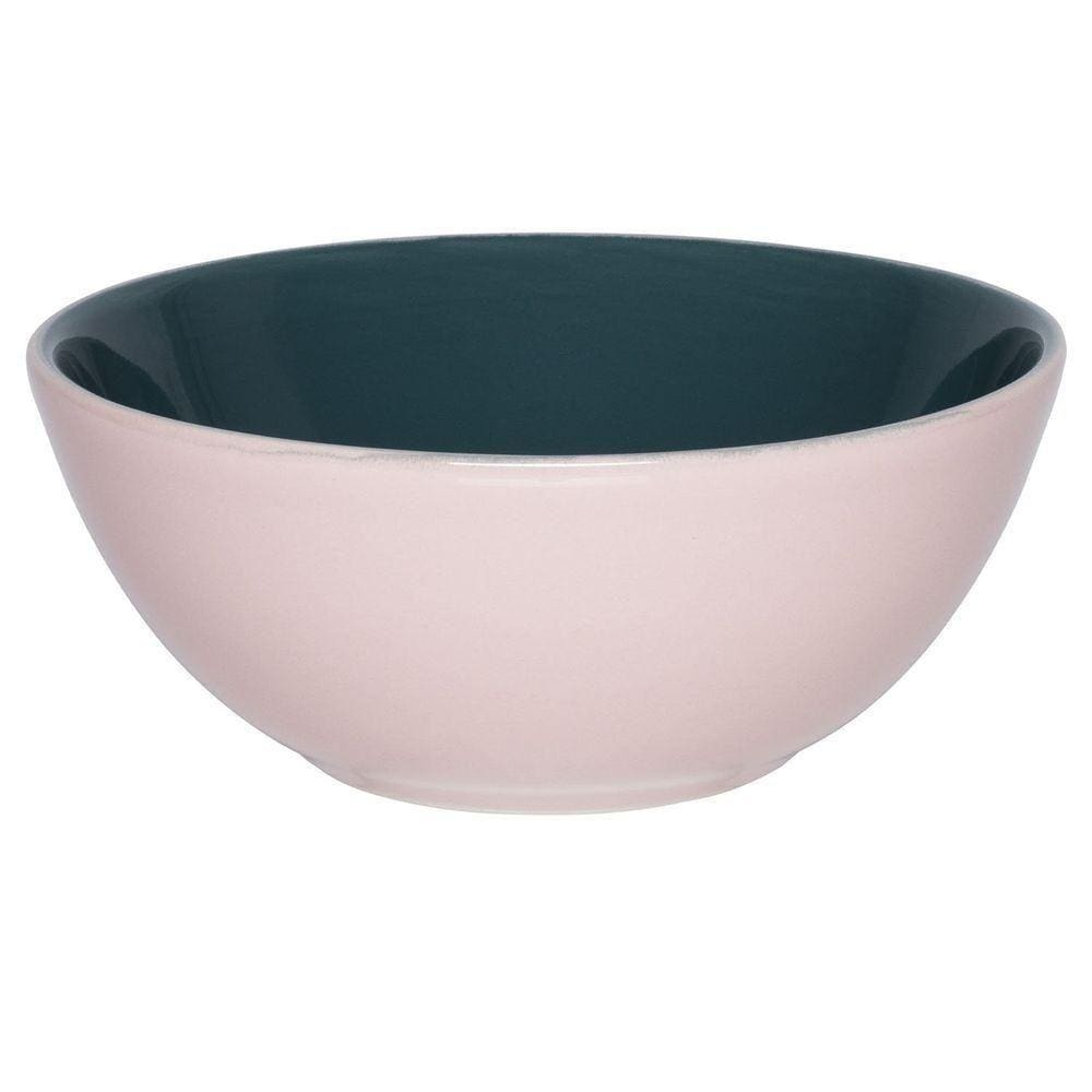 Tigela Bowl Bicolor Verde E Rosa Oxford® Cerâmica 600ml