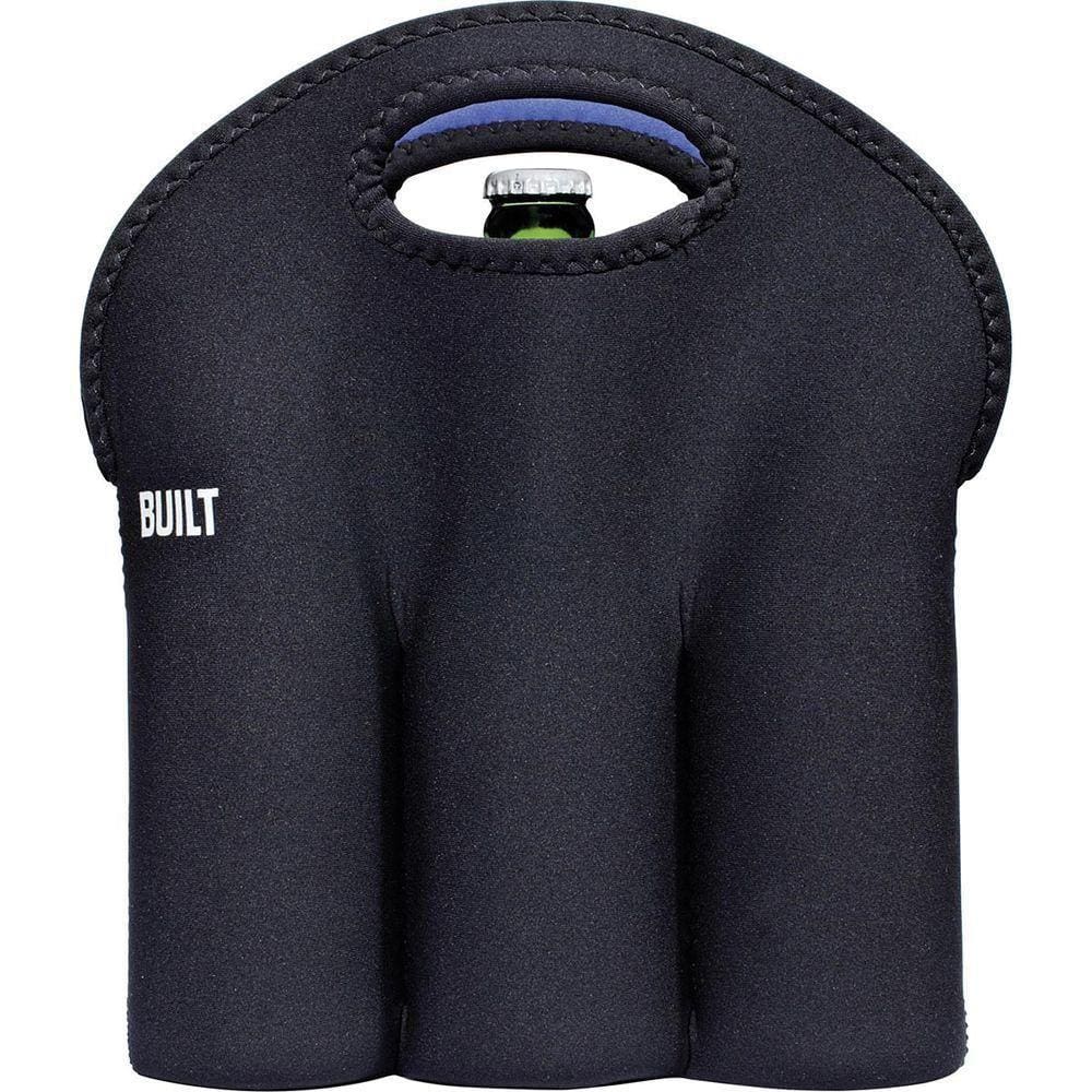 Built Tote Porta Garrafa 29X27X2Cm Neoprene Preto 6 Garrafas