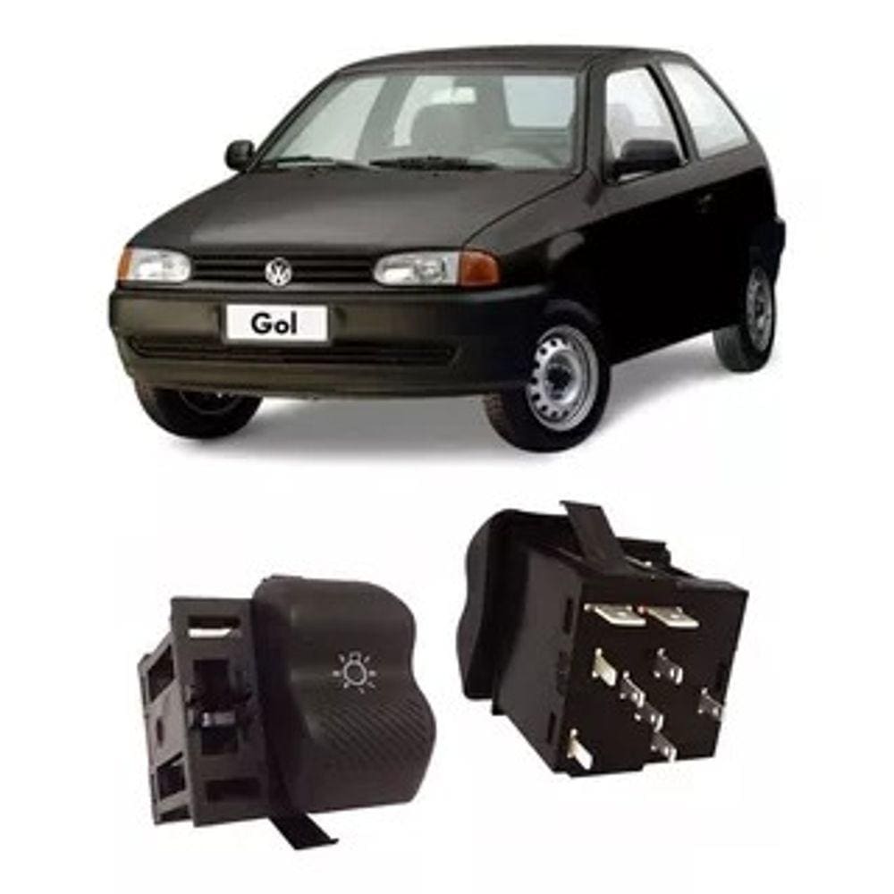 Chave Comutadora Interruptor De Luzes Sem Reostato Vw Gol 1995 1996 Kostal 3109035