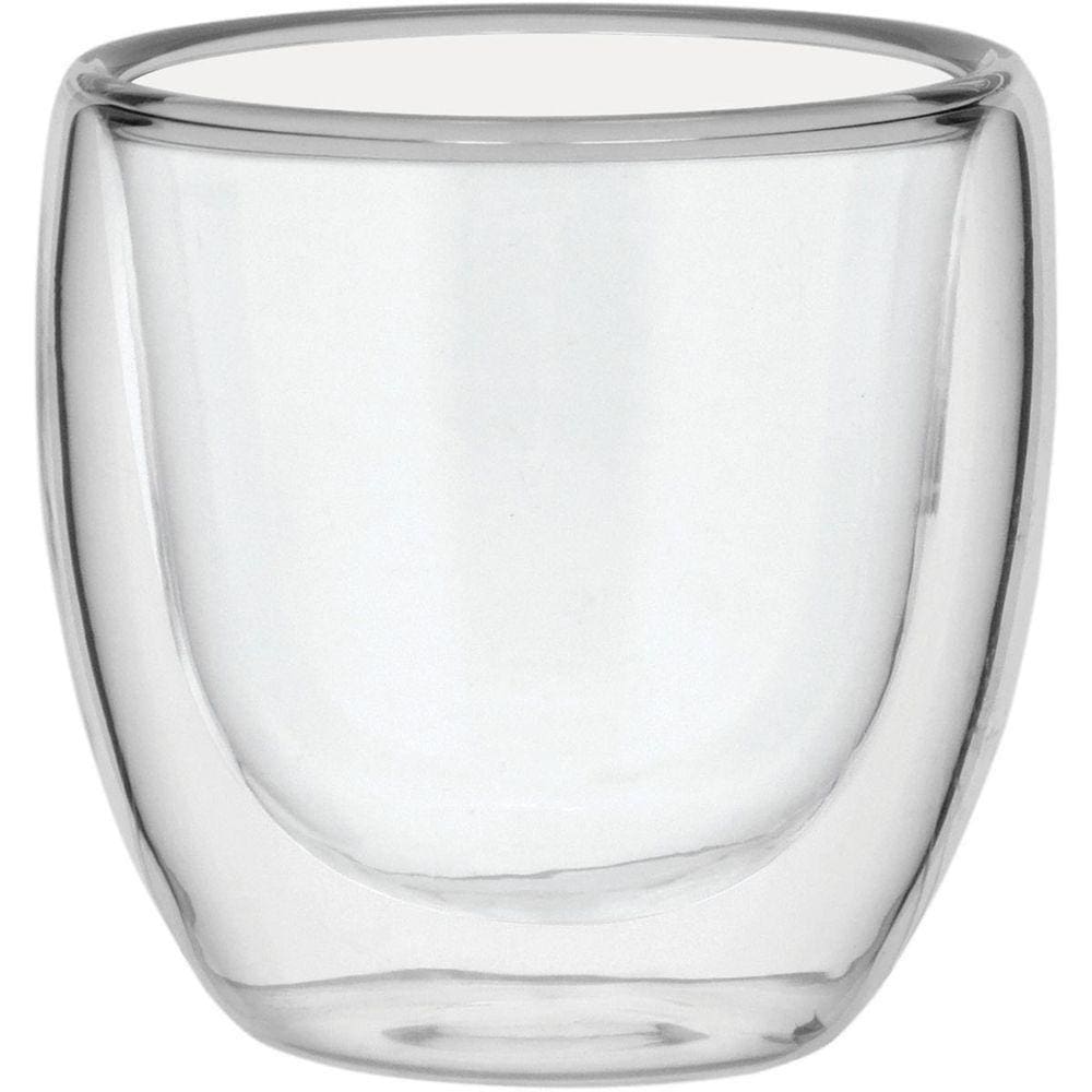 Clear Xícara Café 6X7X7Cm 80Ml Borosilicato Transp Parede Dupla