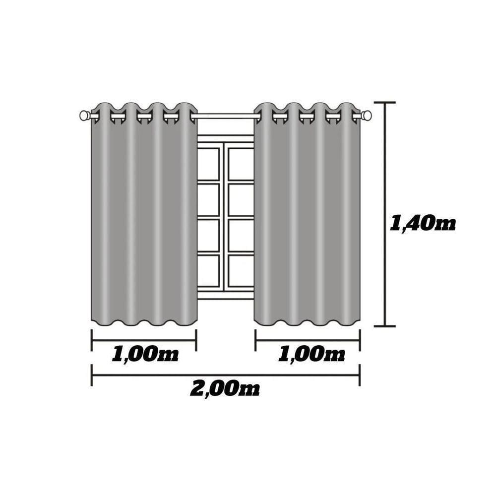 Cortina Blackout Pvc Com Tecido Voil 2,80 M X 1,60 M Branco
