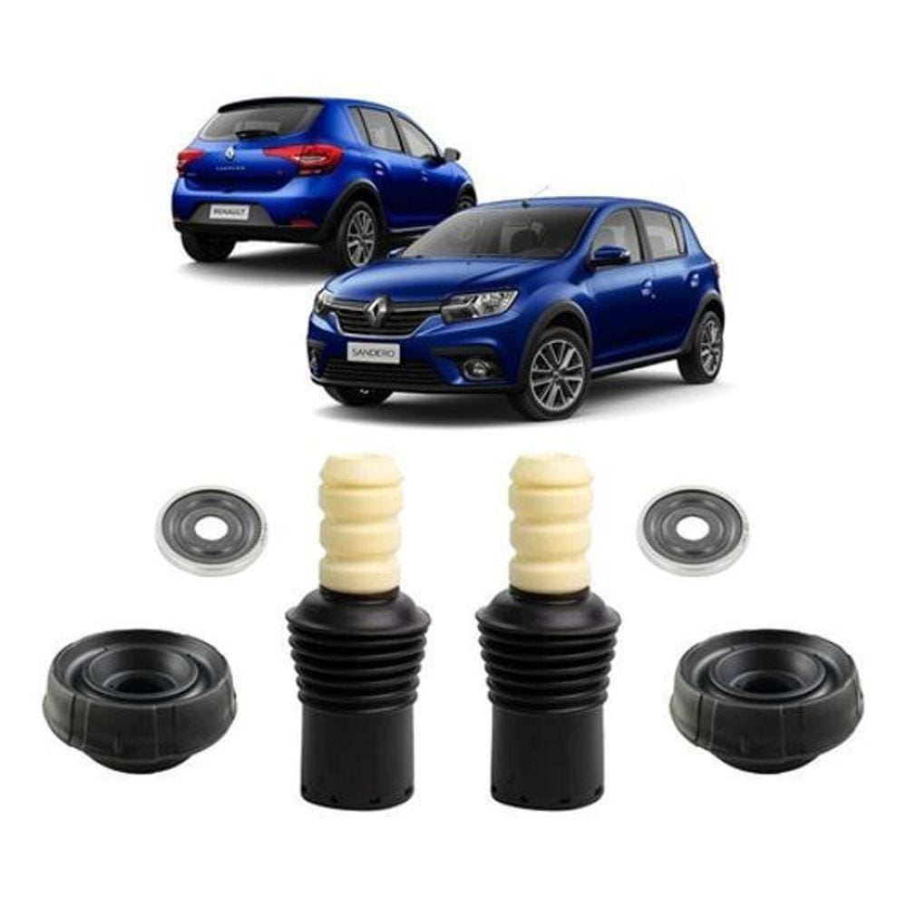 2 Kit Coxim Batente Dianteiro Sandero 2015 2016 2017 2018