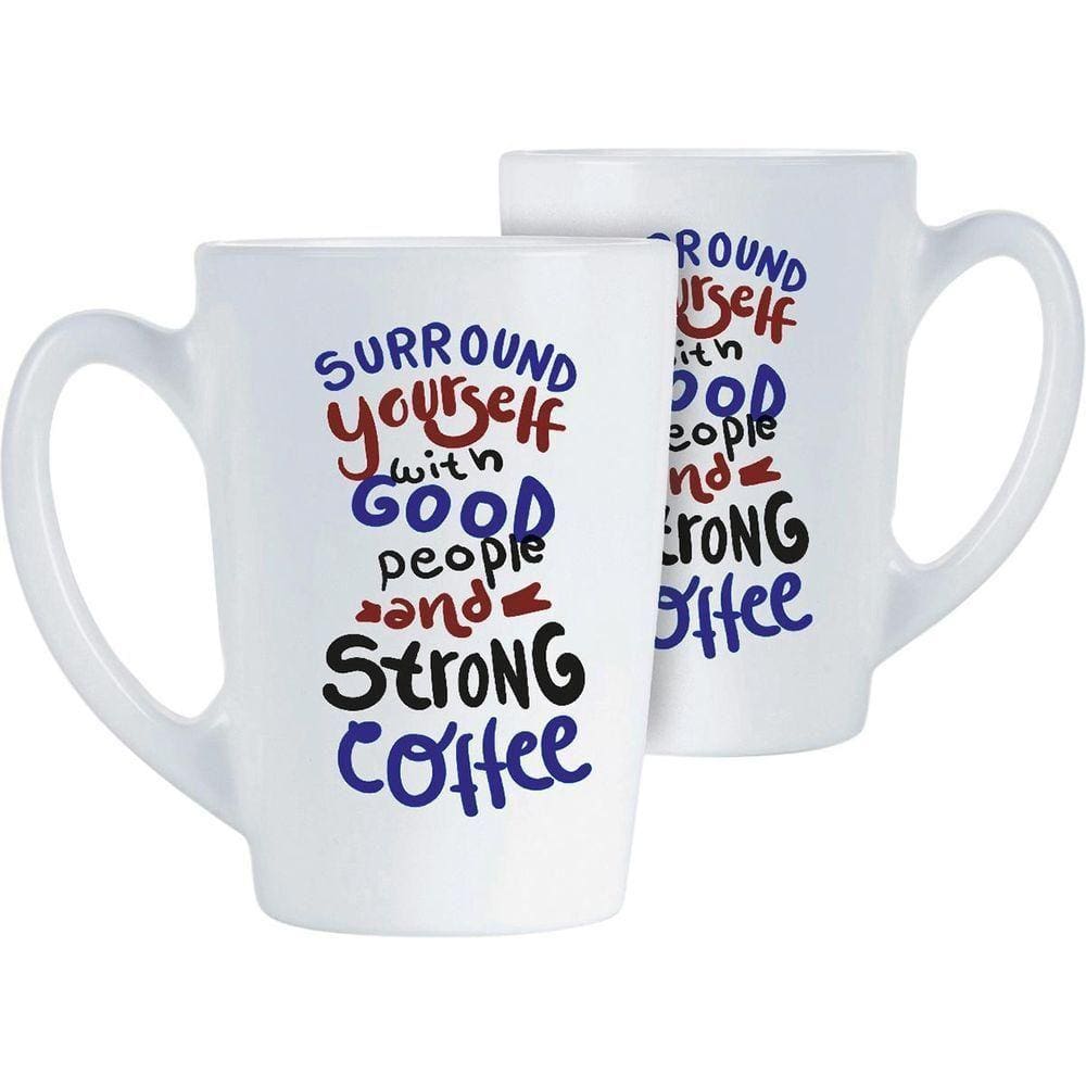Luminarc New Morning Caneca 11X8X8Cm 320Ml Vidro Temperado Branco Decorado