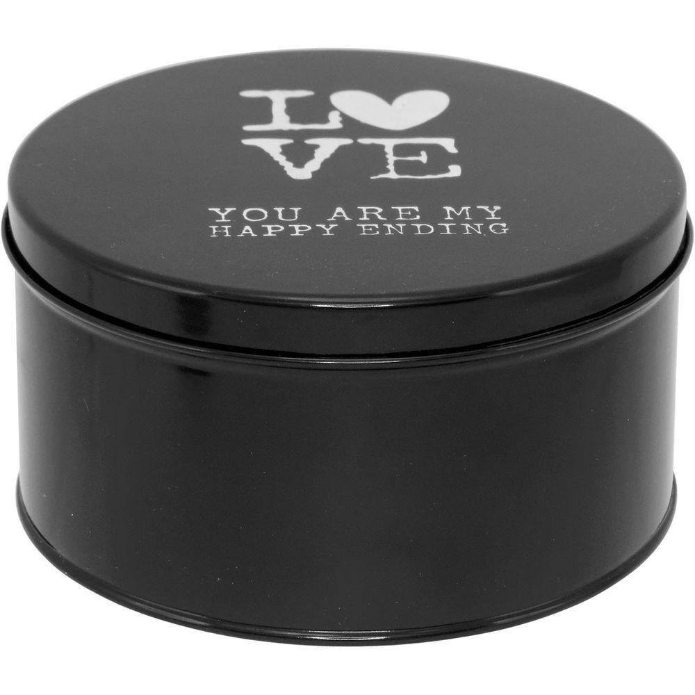 Lovestory Caixa Organizadora 8X15X15Cm Metal Preto