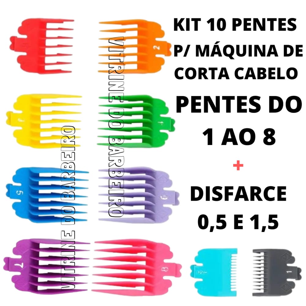8 Pentes Guia + 2 Pentes De Disfarce P/ Máquinas De Corte Kemei