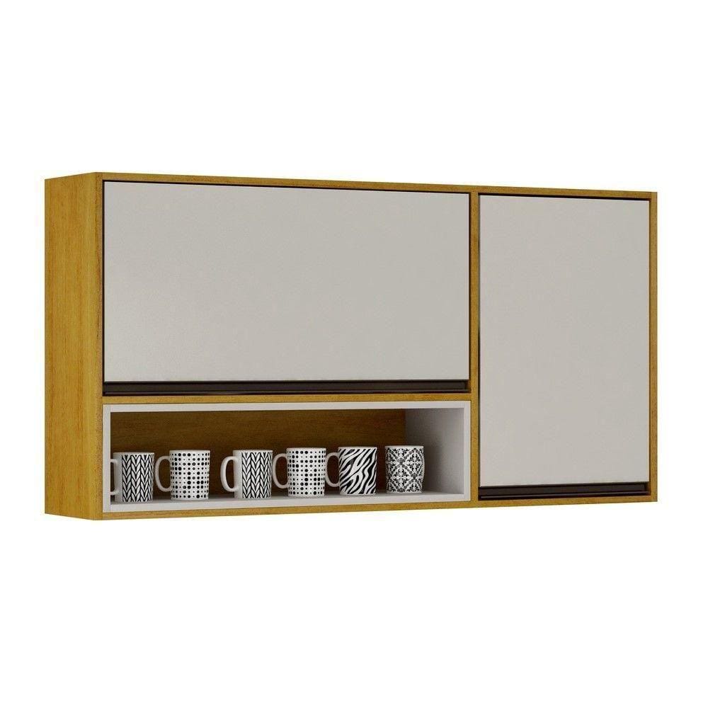Armário Aéreo Porta-Condimentos Eduarda Chf Móveis Cinamomo/Off White