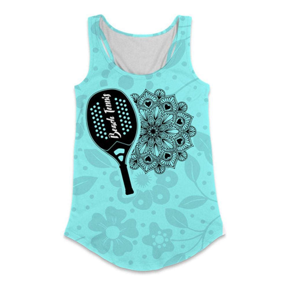 Regata Fem Mandala Beach Tennis Azul