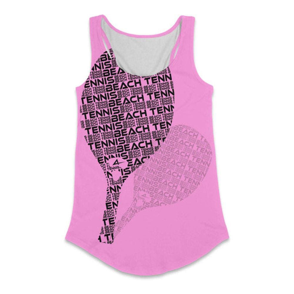 Regata Fem Raquete Beach Tennis Rosa