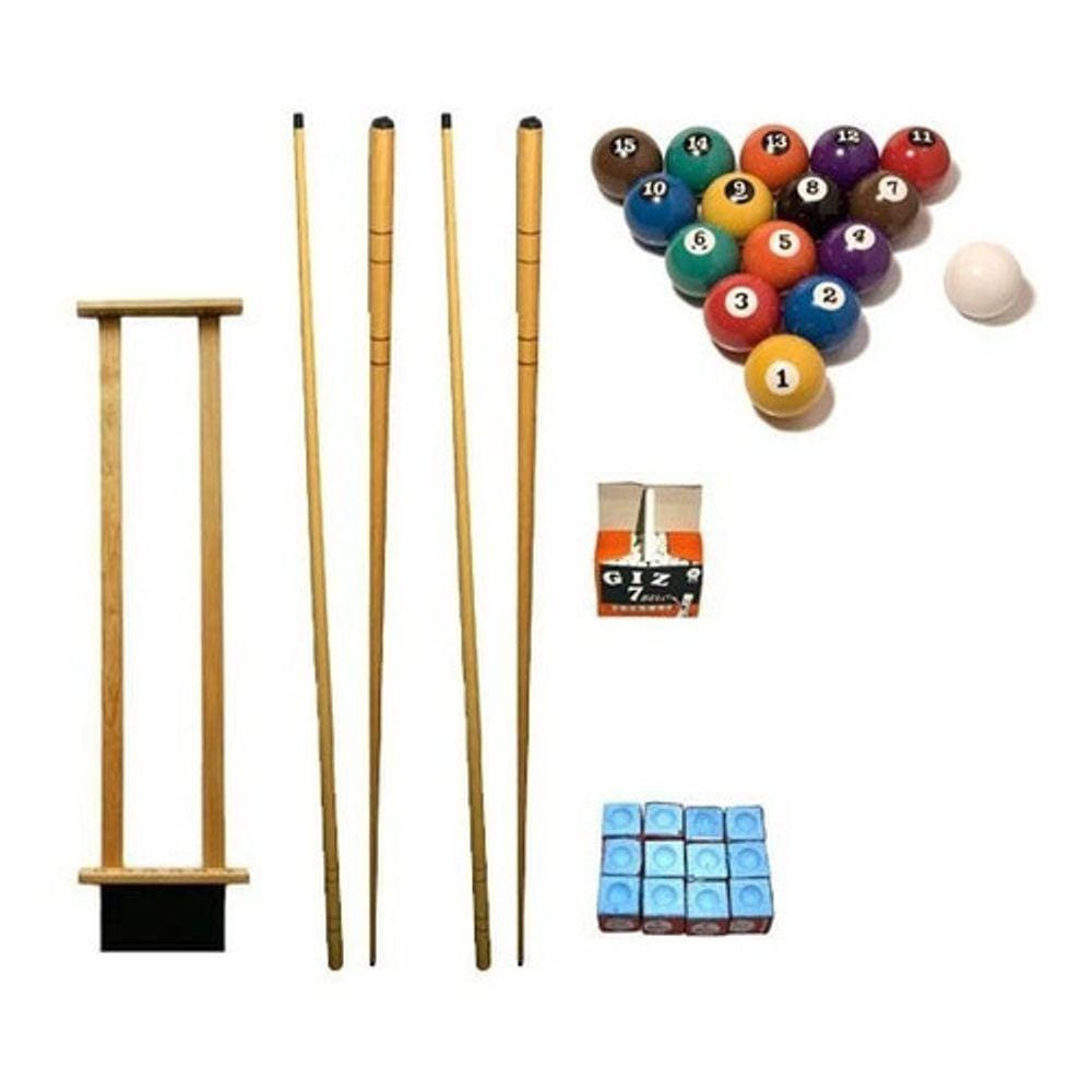 Taqueira 4 Taco 1,45 + Giz Azul E Br + Bola Numerada Sinuca