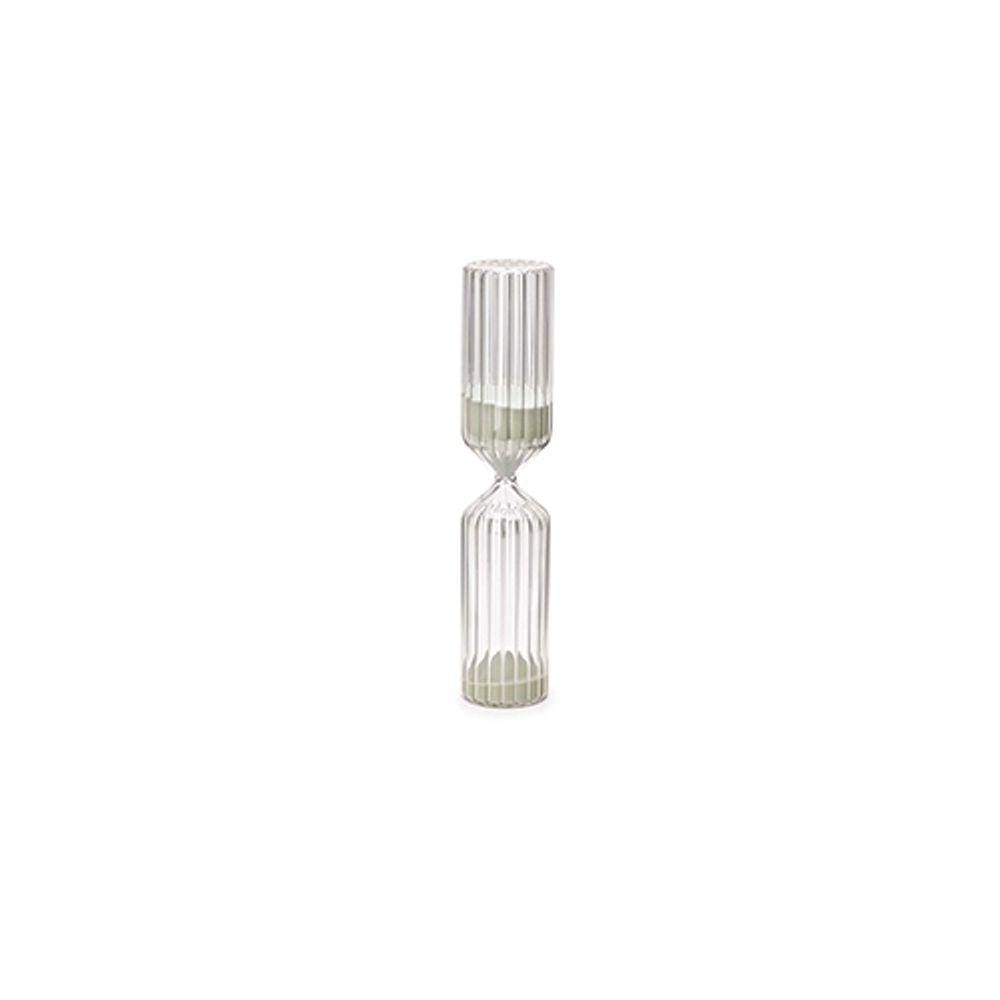Ampulheta Decorativa Vidro Areia Verde 30 Minutos 22cm 14758 Mart