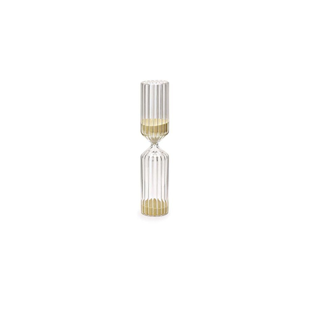Ampulheta Decorativa Vidro Areia Amarela 30 Minutos 22cm 14752 Mart