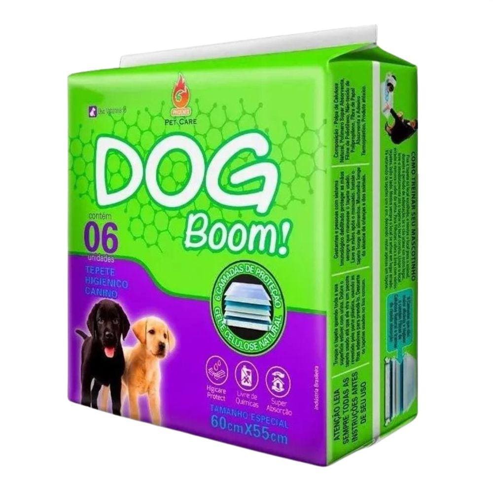 Tapete Higiênico Canino Phoenix Dog Boom C/6 Uni Tam:60Cm X 55Cm