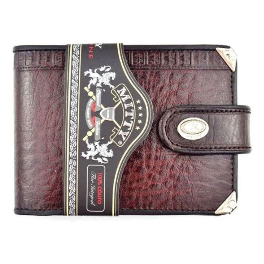Carteira Masculina De Couro Mitty Romana Cafe - M21F