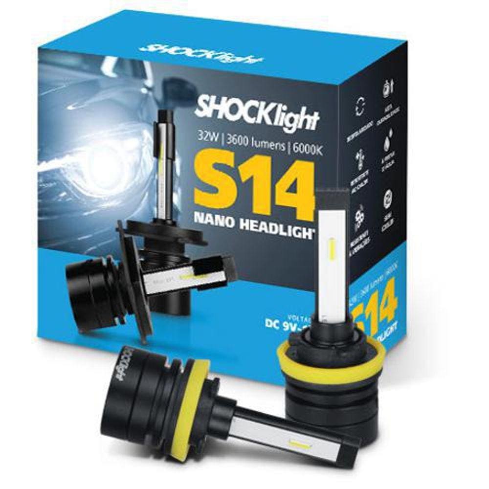 Kit Lâmpada Super Led Nano Headlight H11, 6000K, 3600 Lm