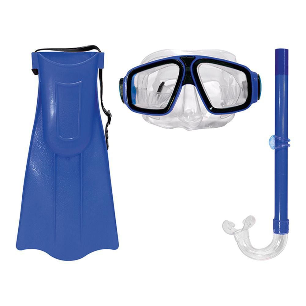 Kit Mergulho Com Máscara, Snorkel E Nadadeira Infantil