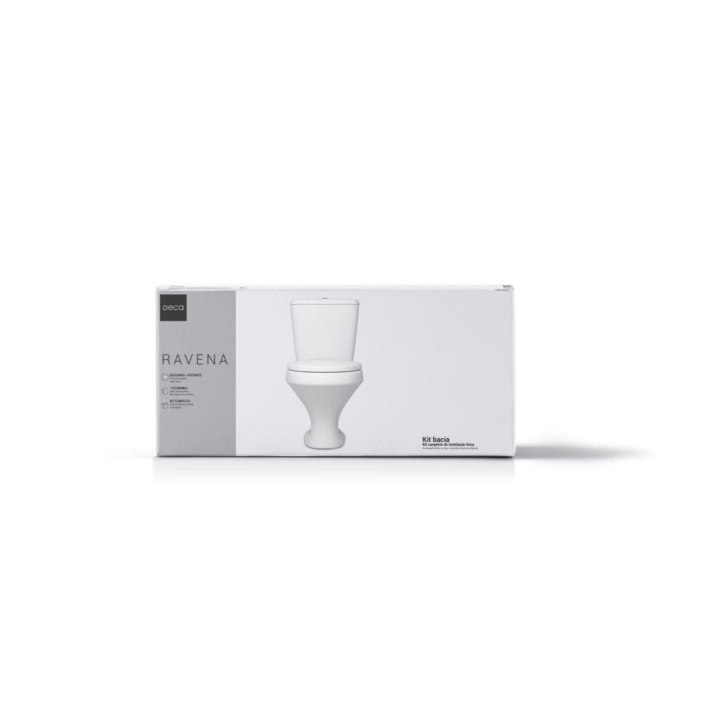Kit Completo Bacia C/ Caixa Acoplada + Assento Ravena - Br Kp.909.17 E Kit Fixaçao ( Parafusos, Flexivel, E Decanel)