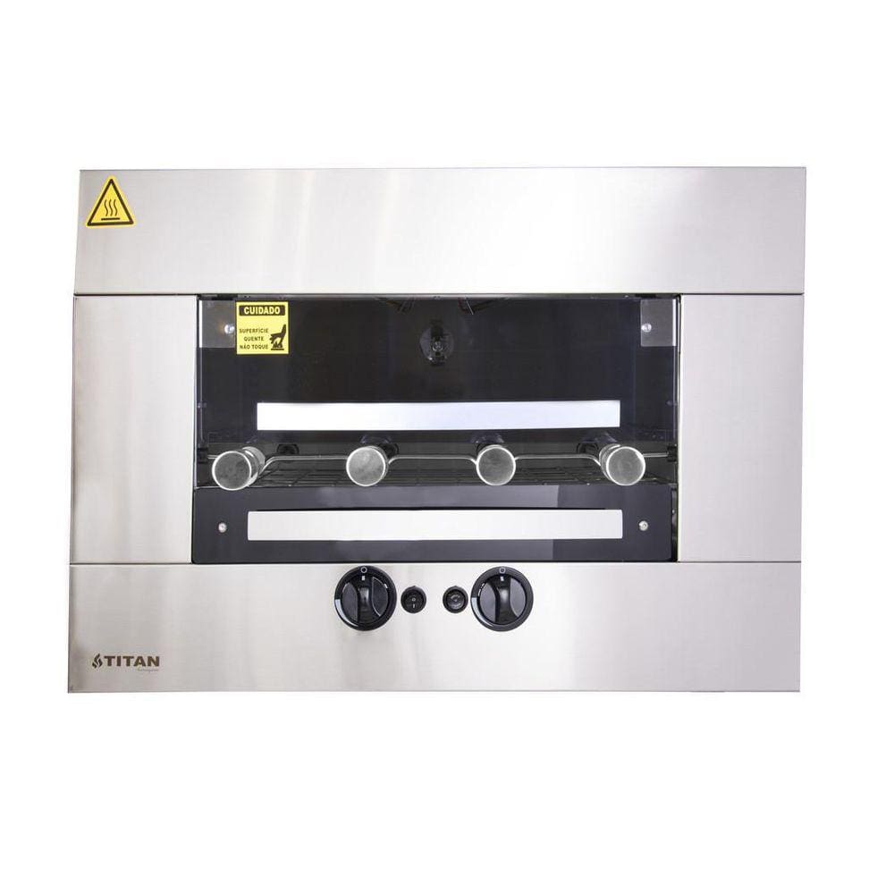 Assador A Gás De Embutir 4 Espetos Titan Gás Natural 220V