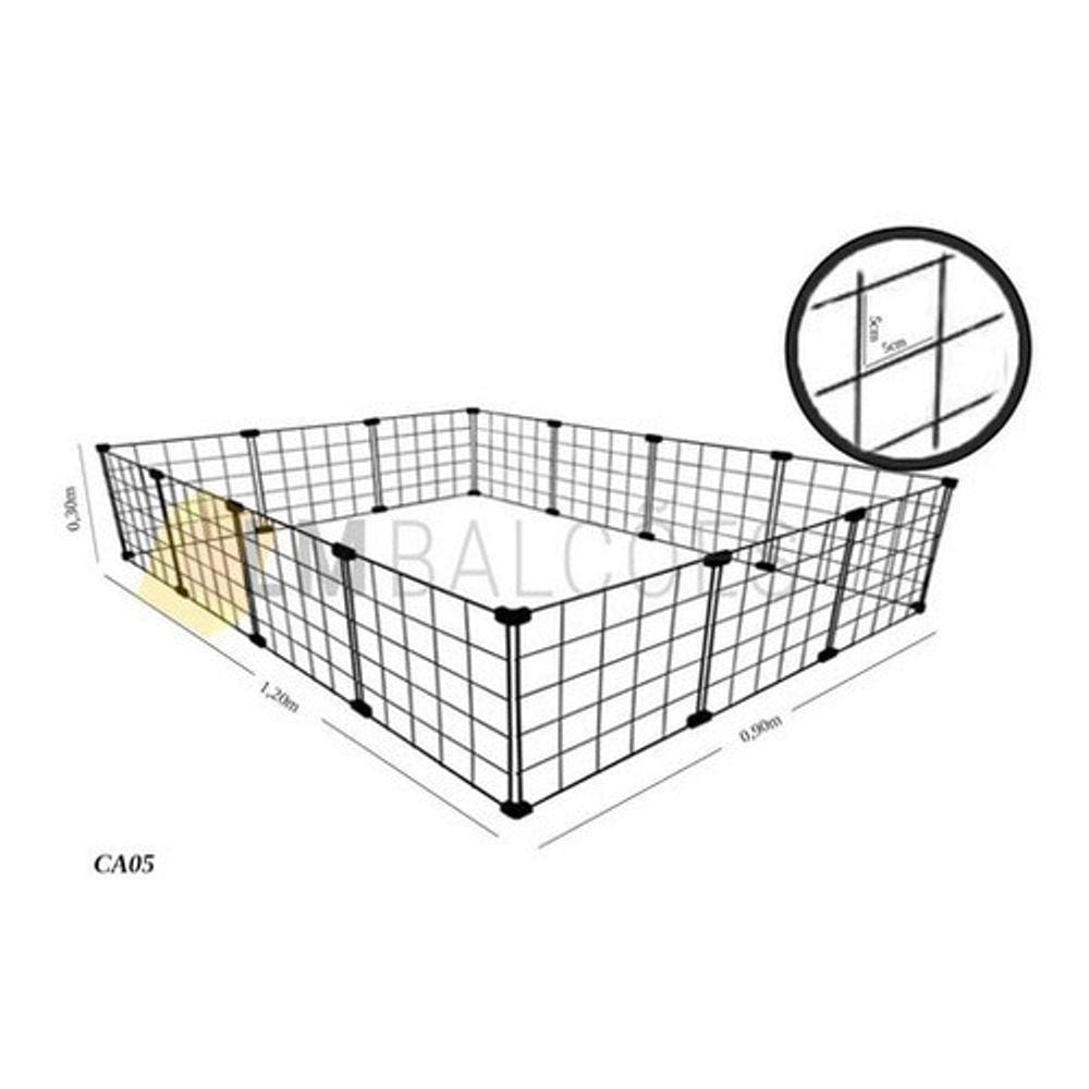 Cercadinho Para Pet Tela Aramada 1,20 X 0,90 X 0,30