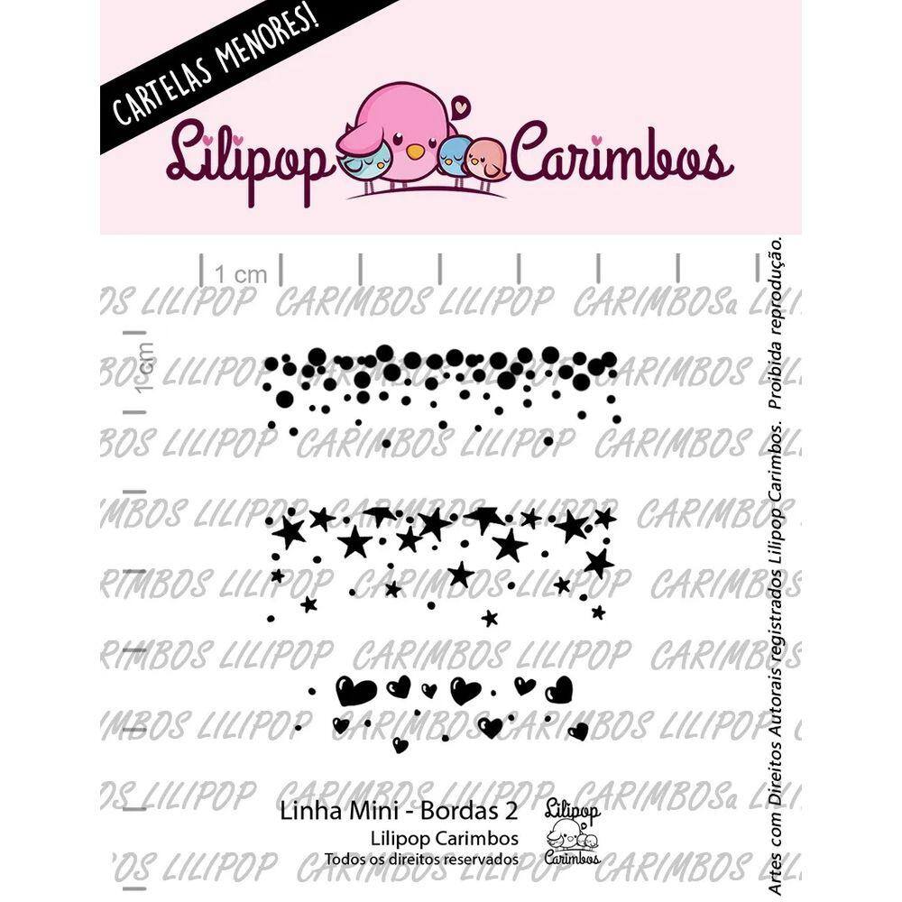 Cartela de Carimbos Transparente Mini Bordas 2 - Lilipop