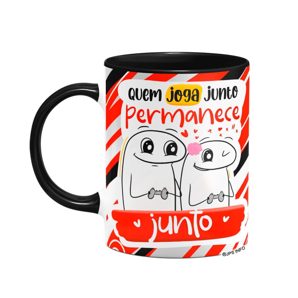 Caneca Flork Namorados - Quem joga junto - B-black