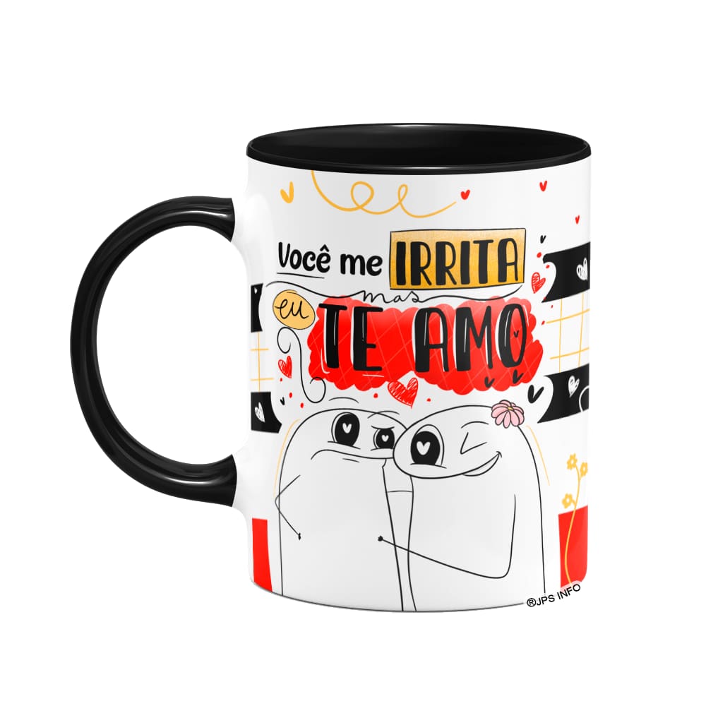 Caneca Flork Namorados - Me irrita, mas te amo - B-black