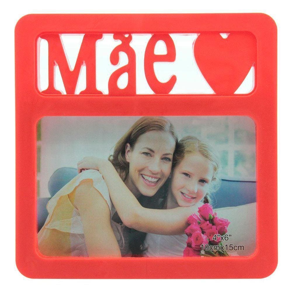 Porta Retrato Mae Vermelho 10x15cm