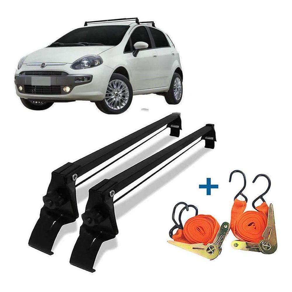 Rack Teto Bagageiro + 2 Cintas Fiat Punto Ano 07/17