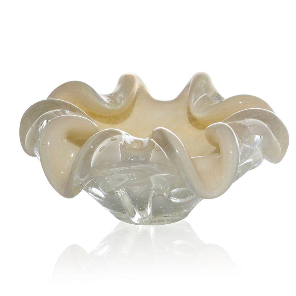 Centro De Mesa Em Cristal Murano Pérola São Marcos