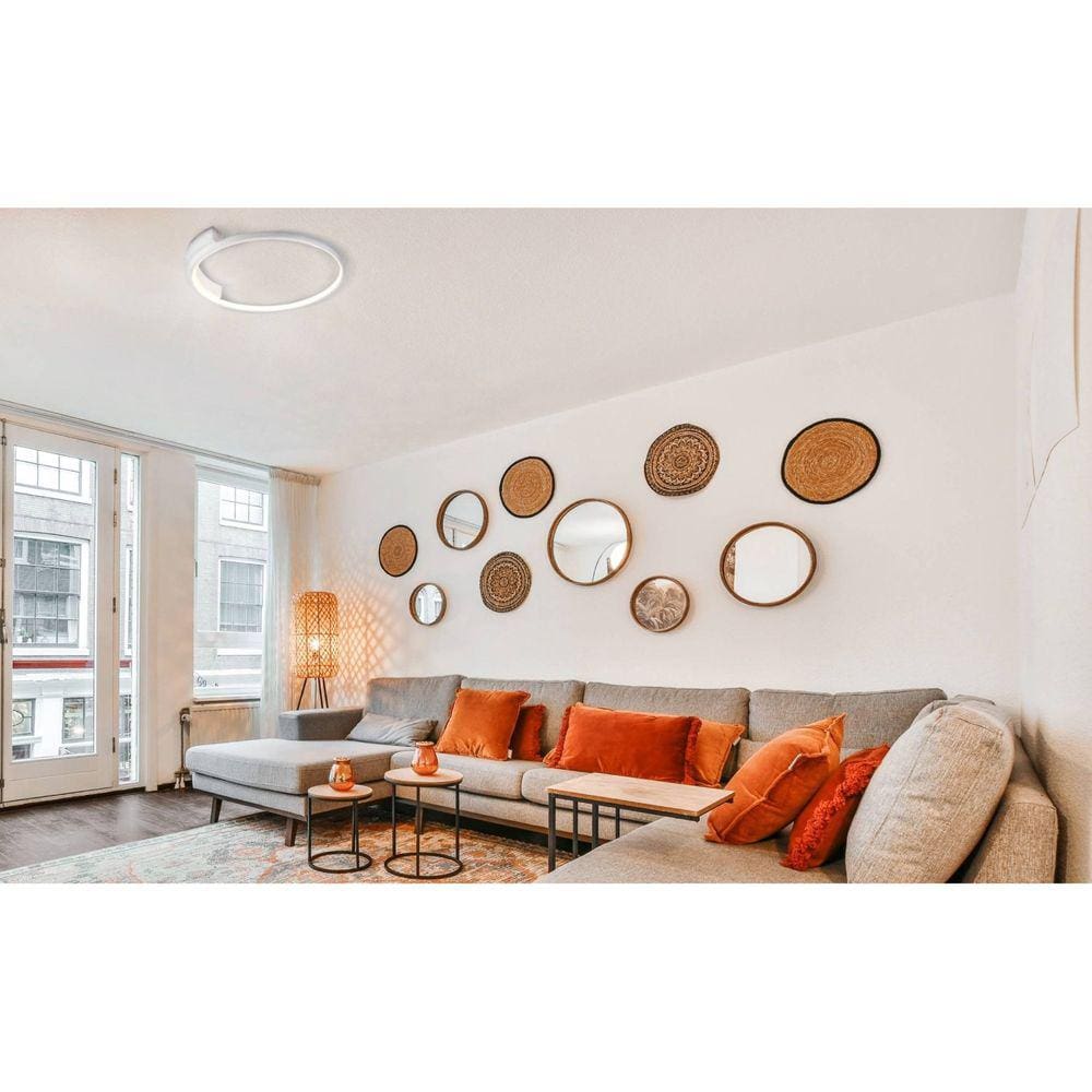 Plafon Bambolê 40cmx6cm 1X24W 3000K 1343Lm Bella Iluminação Branco