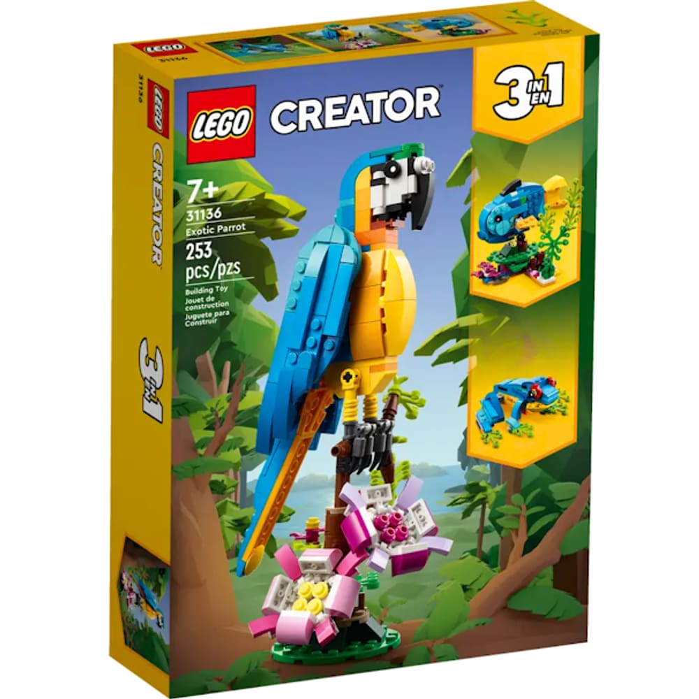 Blocos De Montar Lego Creator Papagaio Exótico 3 Em 1 31136