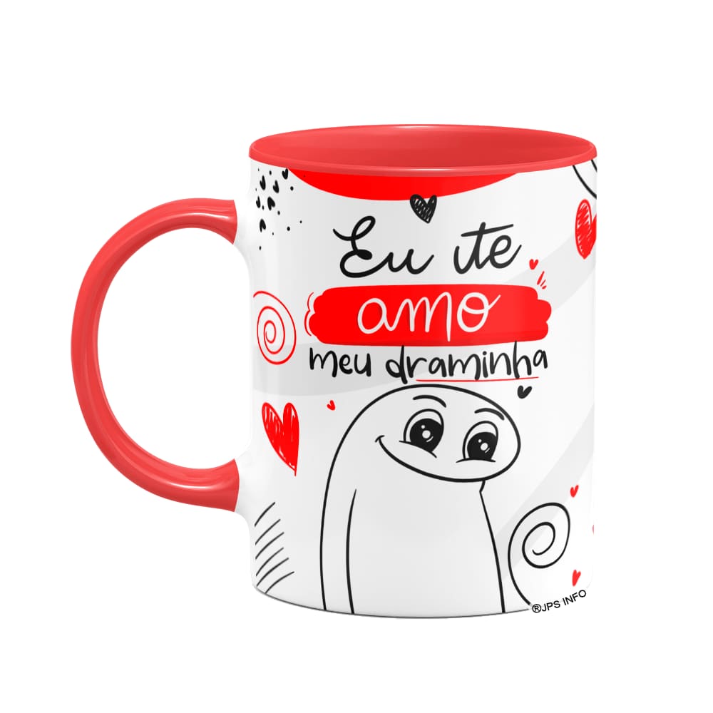 Caneca Flork Namorados - Te amo, meu draminha - B-red