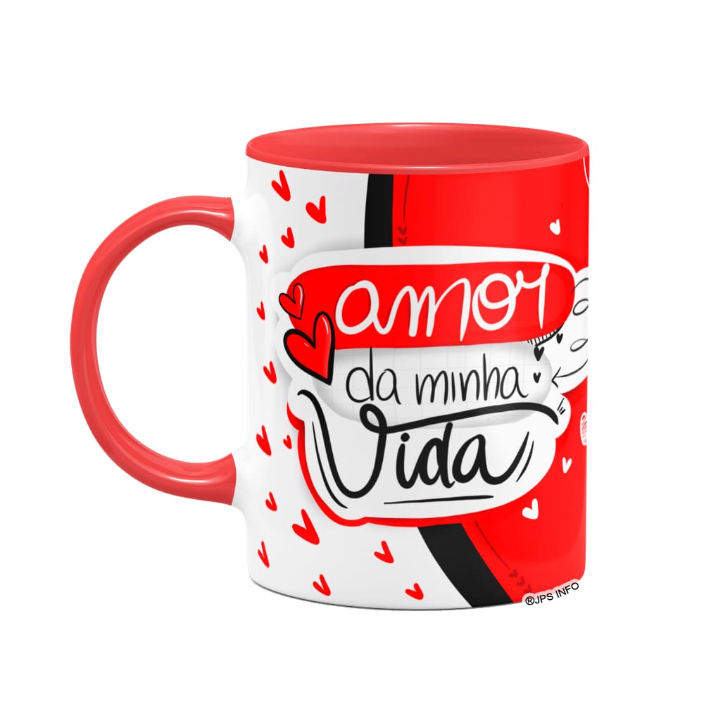 Caneca Namorados - Amor da minha vida! B-red