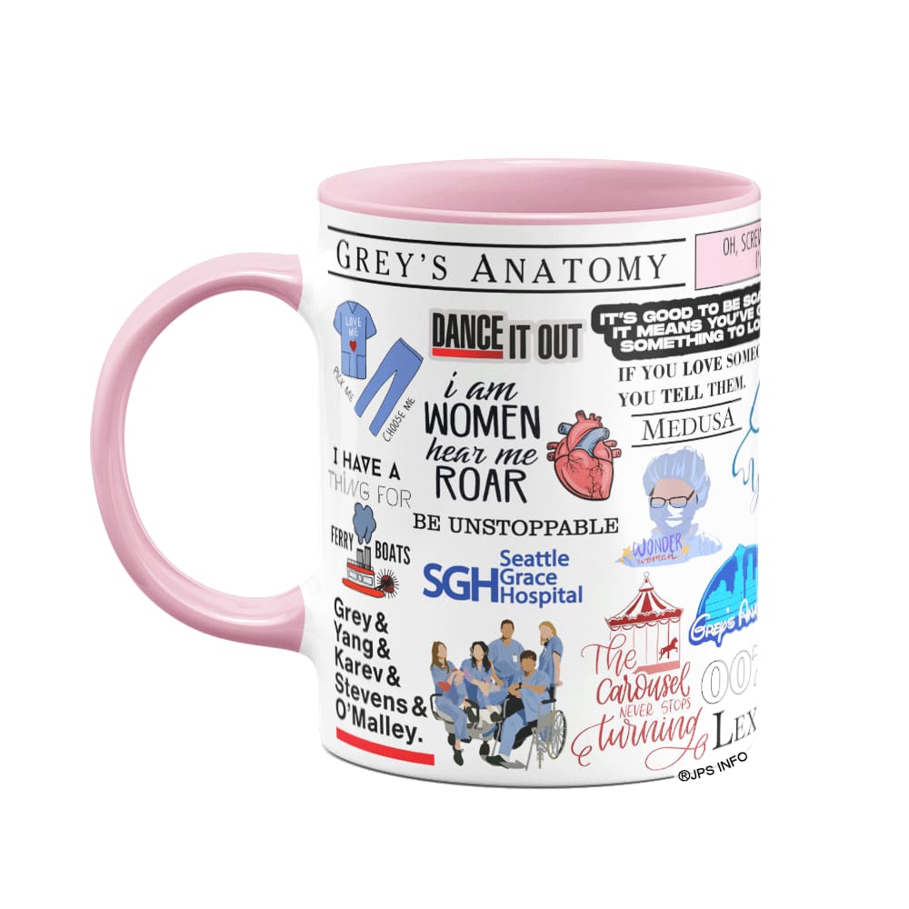 Caneca Icons Moments - Greys Anatomy - B-pink