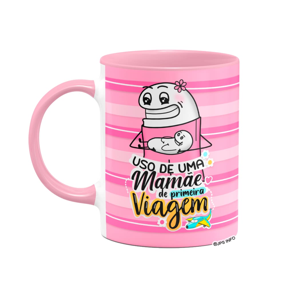 Caneca Flork Mães - de Primeira viagem - B-pink