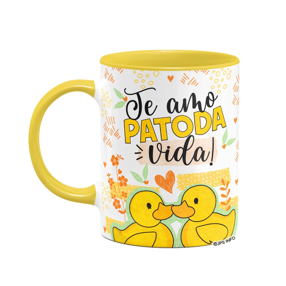 Caneca Namorados - Te amo patoda vida! B-yellow