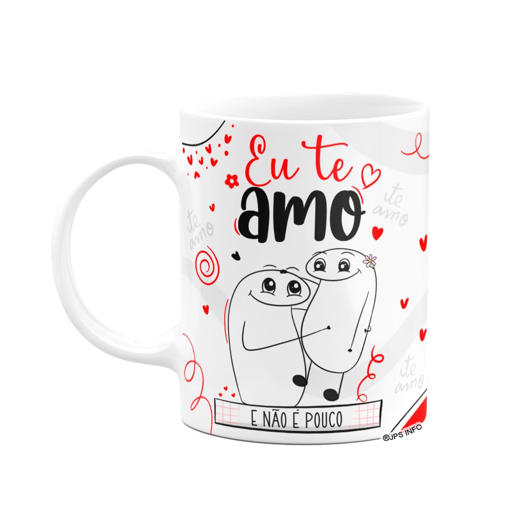 Caneca Flork Namorados - Eu te amo até e não é pouco