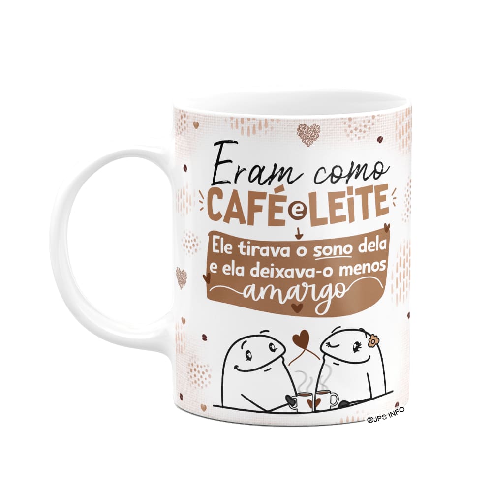 Caneca Flork Namorados - Como café e leite