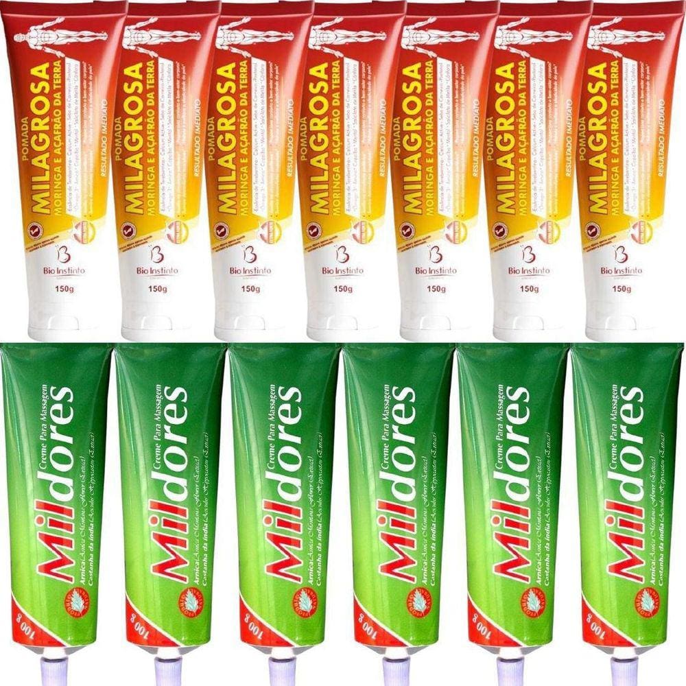 Revenda 6 Pomada Milagrosa + 5 Creme Para Massagem Mil Dores