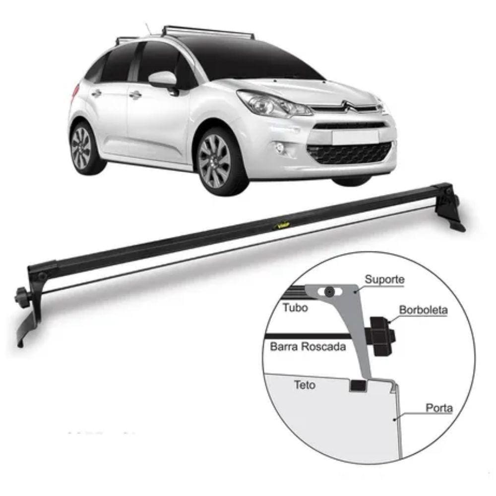 Rack De Teto Bagageiro Citroen C3 Ano 13/21
