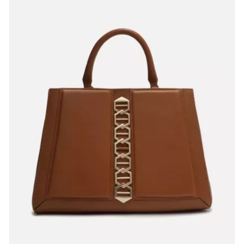 Bolsa Arezzo Tote Marrom Couro Sophia Grande Marrom